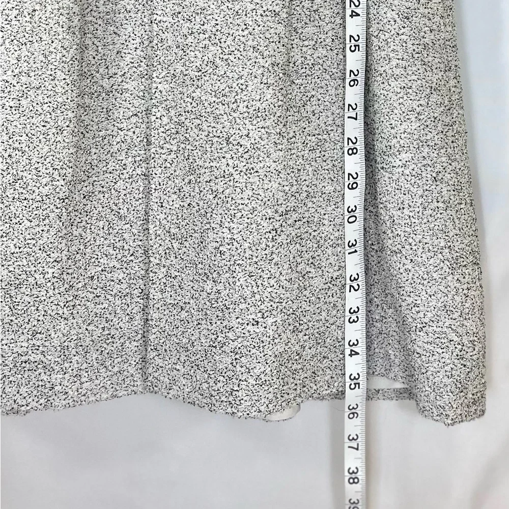 Club Monaco Black White Speckled Cotton Blend Fit Flare Dress Sz S Luxury Zipper - Picture 11 of 11